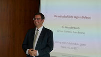 Clubabend Juli mit Dr. Alexander Knuth, Experten des German Economic Team Belarus (GET Belarus)
