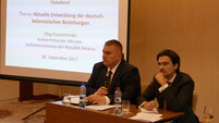Clubabend September mit Herrn Oleg Kravchenko, dem Stellvertretenden Minister der Republik Belarus
